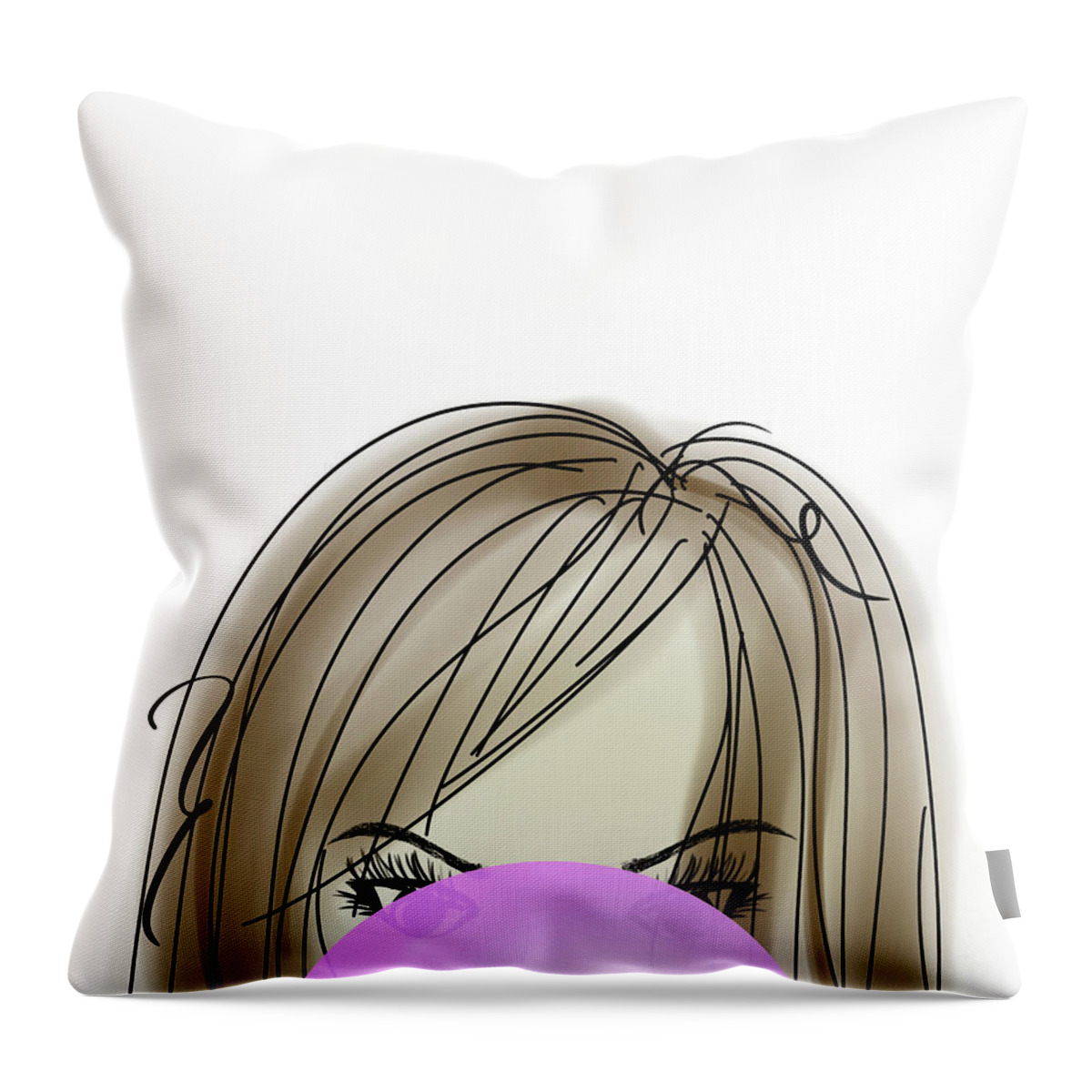 Visions Throw Pillow featuring the mixed media Visions Of Hair Style IIi by Sundance Q