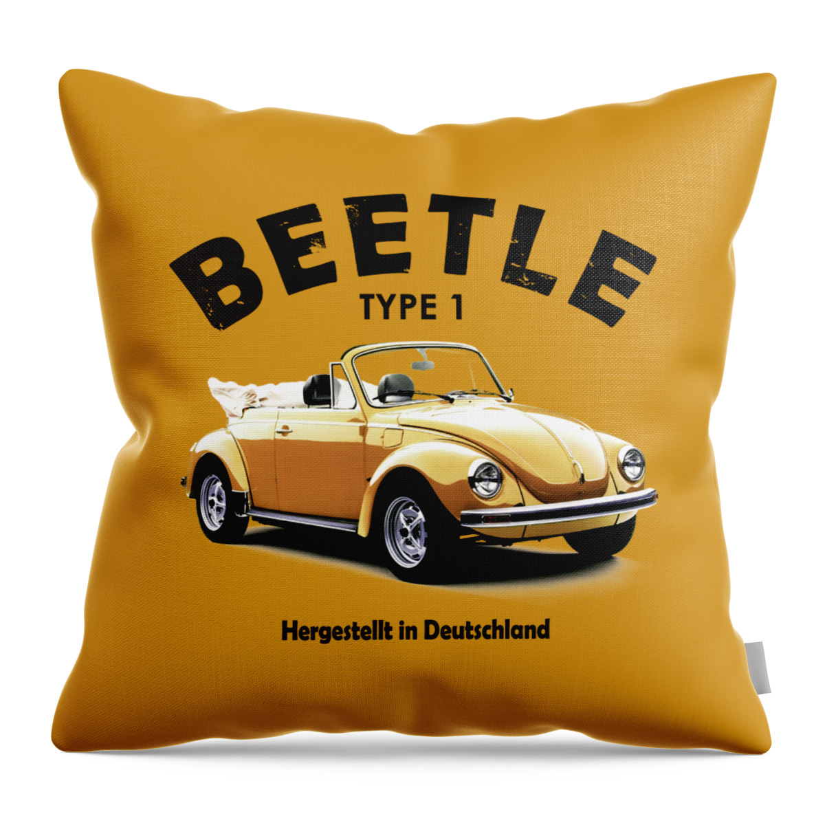 Vw Beetle Throw Pillow featuring the photograph The Beetle 1972 by Mark Rogan