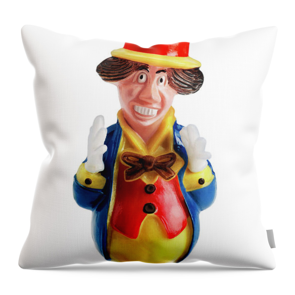 Accessories Throw Pillow featuring the drawing Wacky Man in Big Yellow Hat by CSA Images
