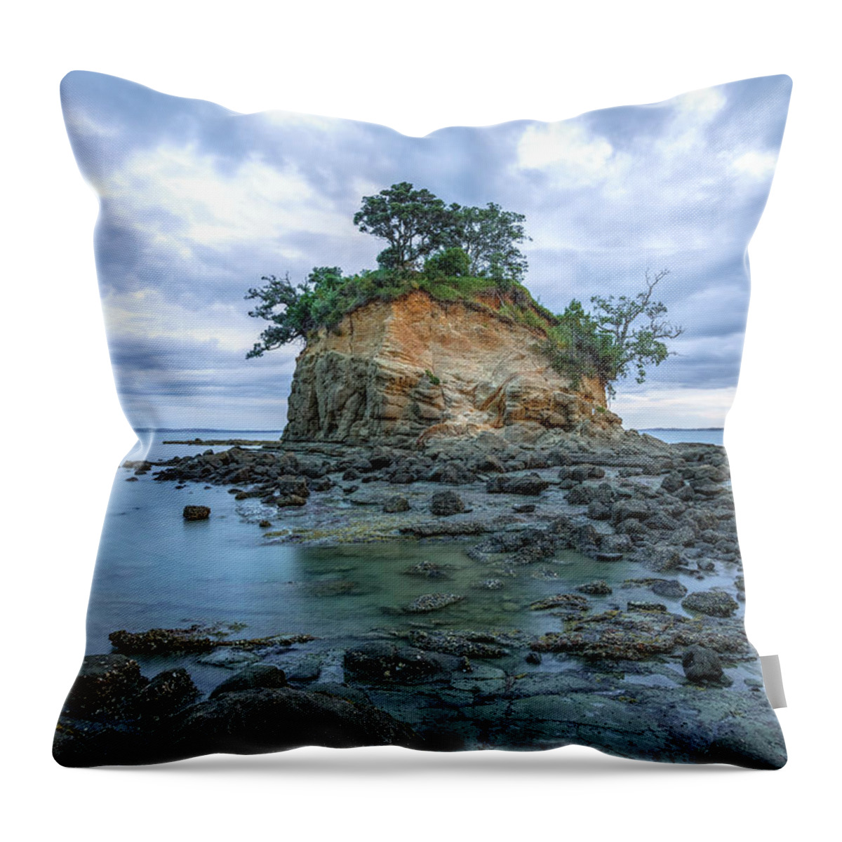 Waiake Bay Throw Pillow featuring the photograph Waiake - New Zealand by Joana Kruse