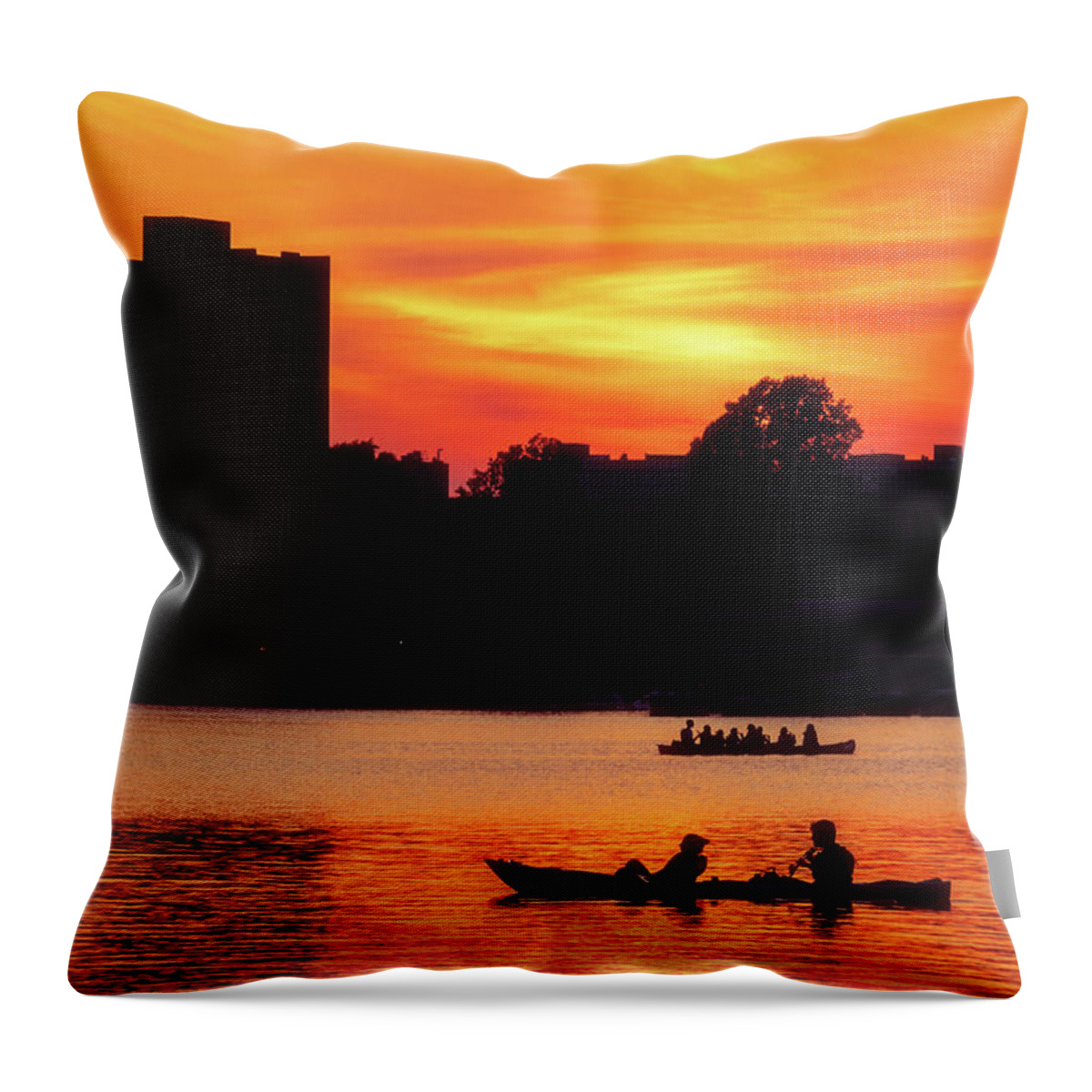 Boston Throw Pillow featuring the photograph Waiting 4th by Sylvia J Zarco