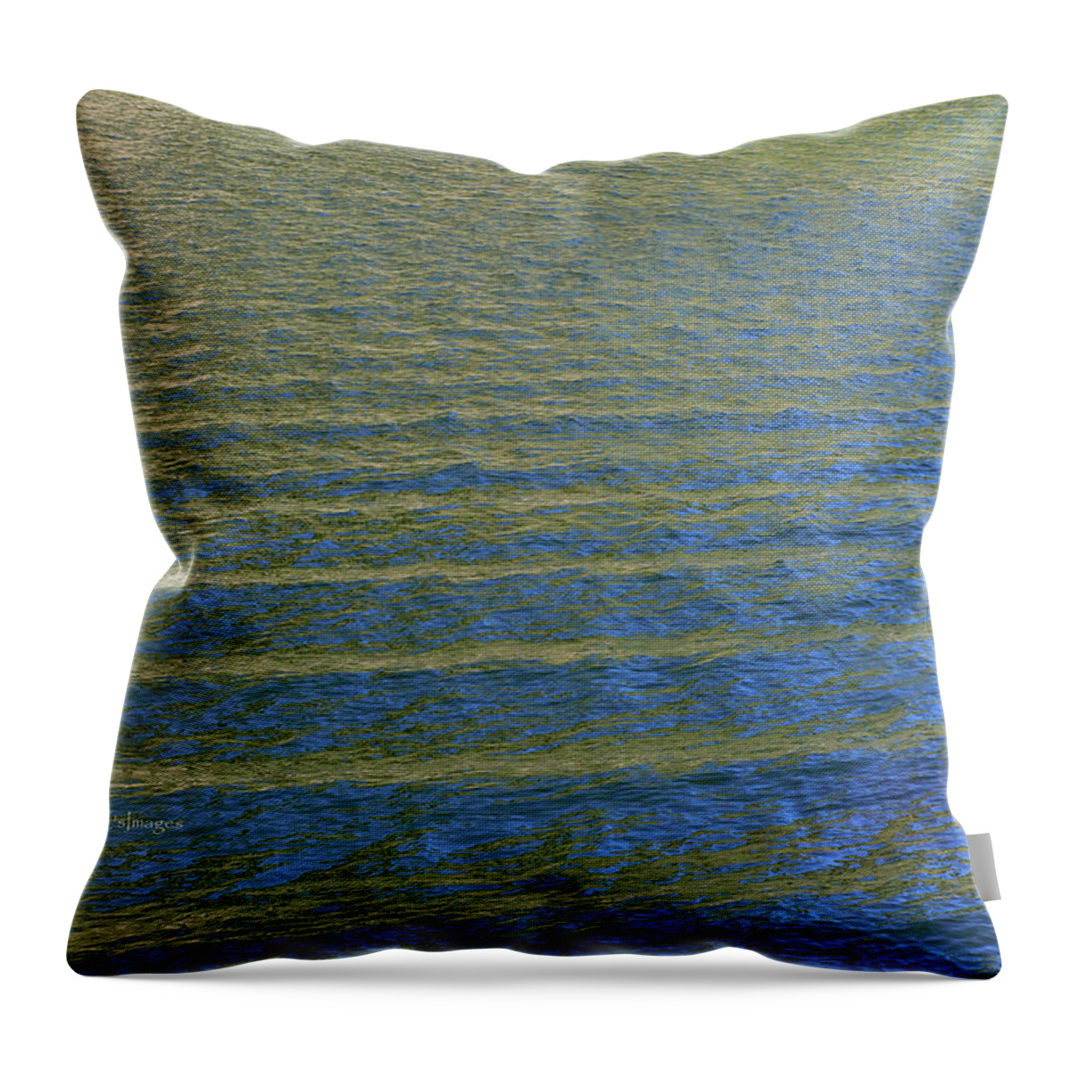 Water Throw Pillow featuring the photograph Wakes on the Missouri River by Kae Cheatham