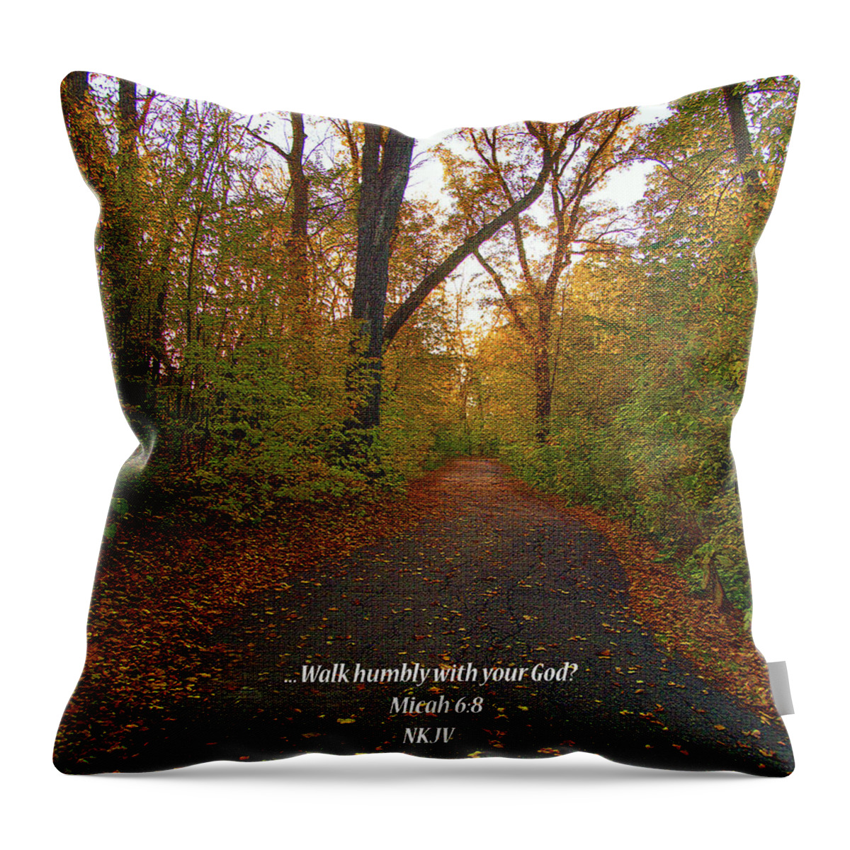 Walk Humbly Throw Pillow featuring the photograph Walk Humbly by Jana Rosenkranz