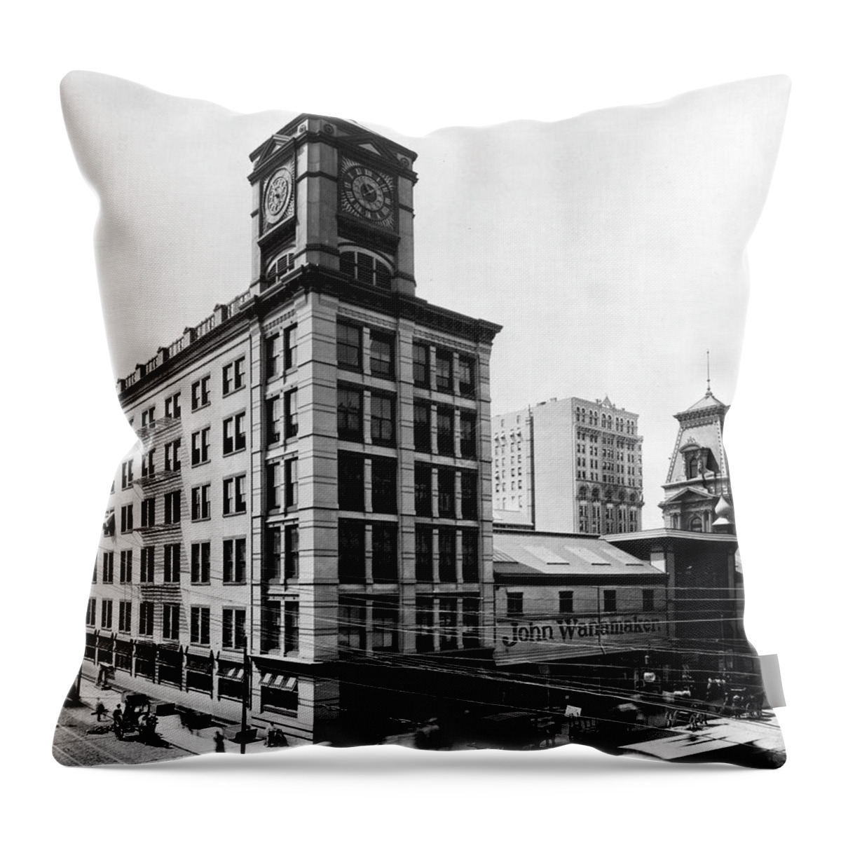 John Wanamaker Throw Pillow featuring the photograph Wanamaker's Grand Depot by Unknown