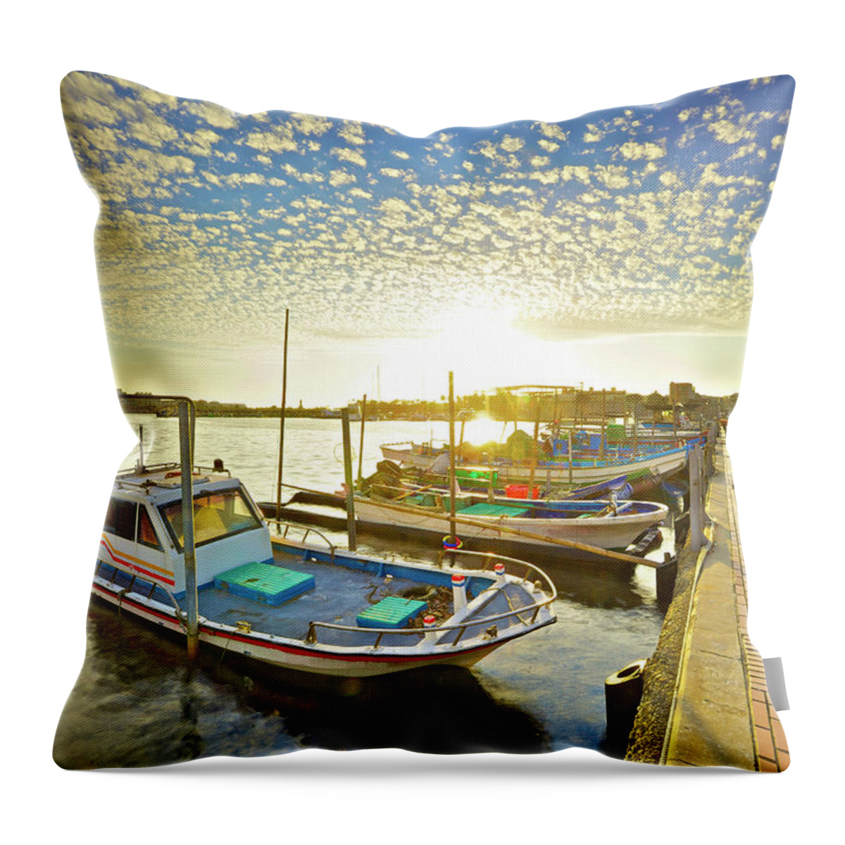 Scenics Throw Pillow featuring the photograph Warm Anping by Sunrise@dawn Photography