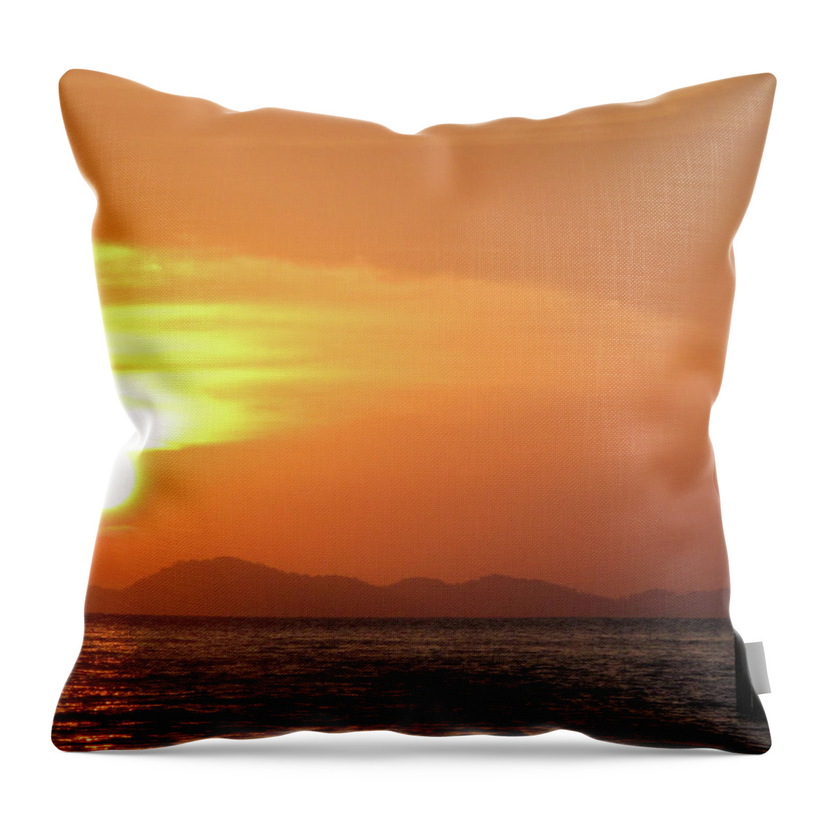 Scenics Throw Pillow featuring the photograph Watching A Sunset From The Jetty by Thepurpledoor