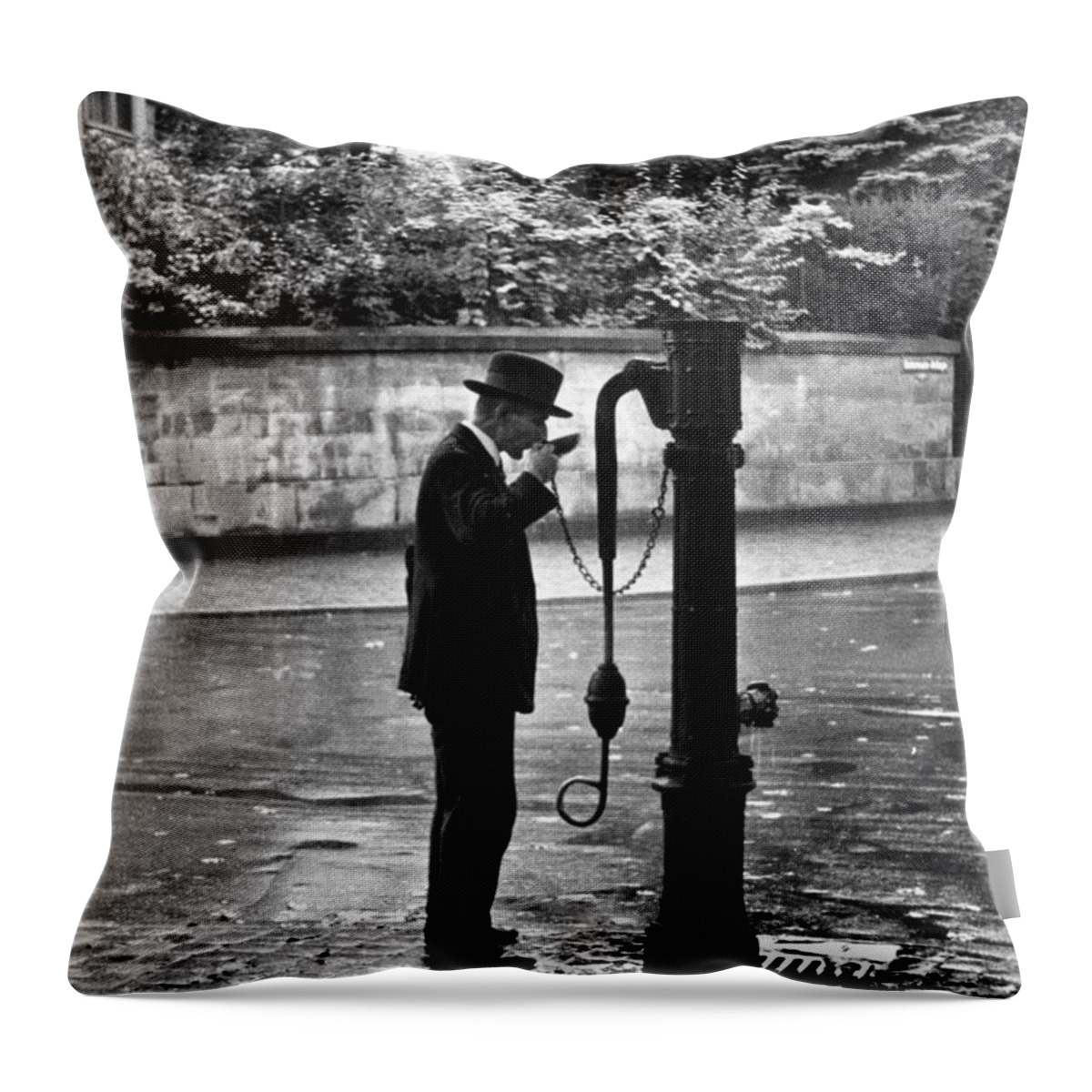 Germany Throw Pillow featuring the photograph Water Fountain by Alfred Eisenstaedt