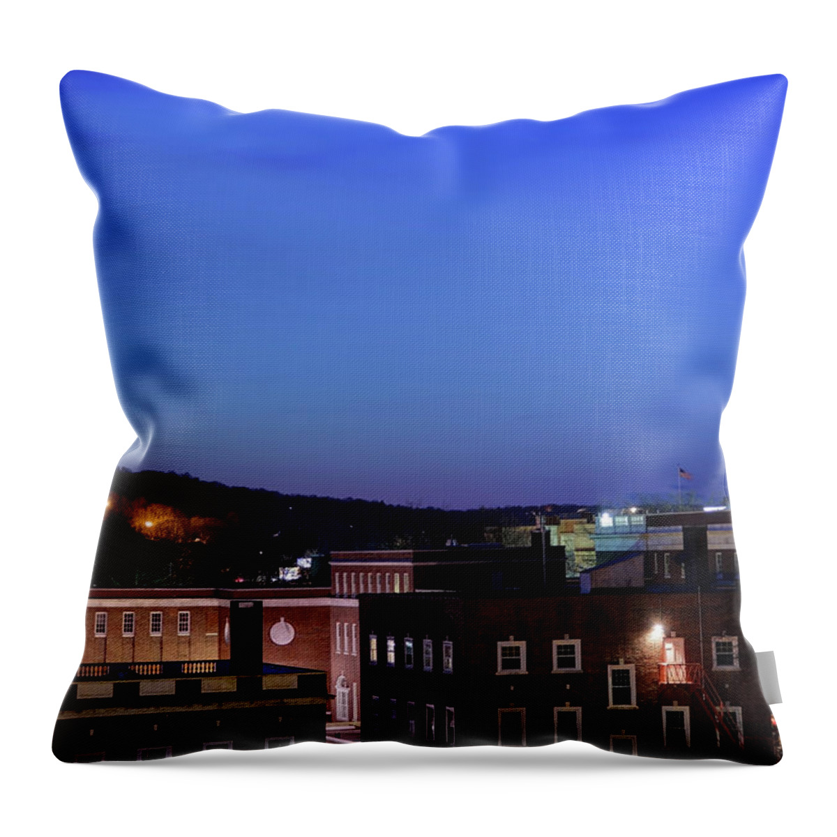 New England Throw Pillow featuring the photograph Waterbury, Connecticut by Denistangneyjr