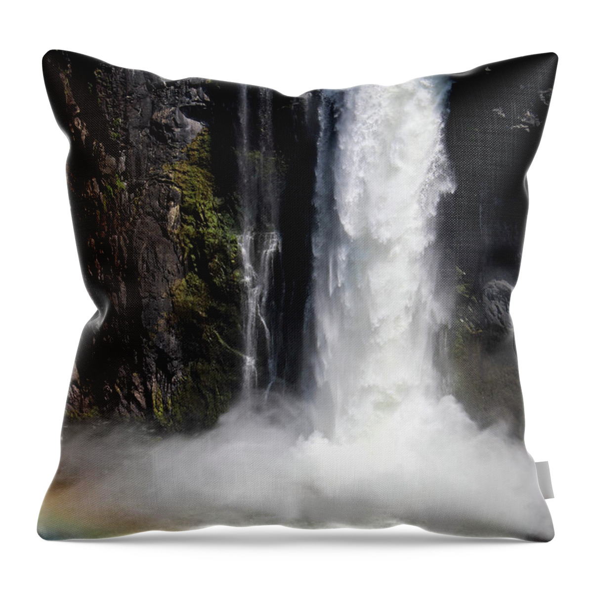  Throw Pillow featuring the photograph Waterfall by Eric Pengelly