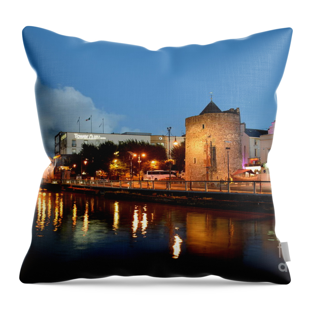 River Suir Throw Pillow featuring the photograph Waterford City Reflections by Joe Cashin