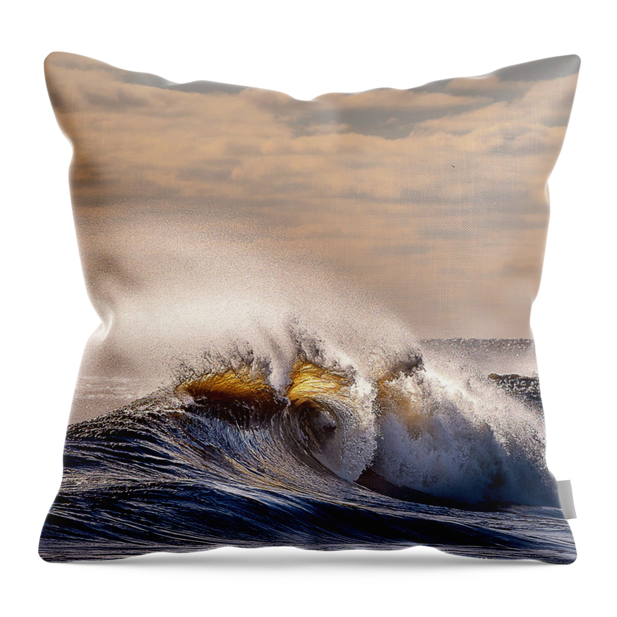 Beach Throw Pillow featuring the photograph Wave by John Randazzo