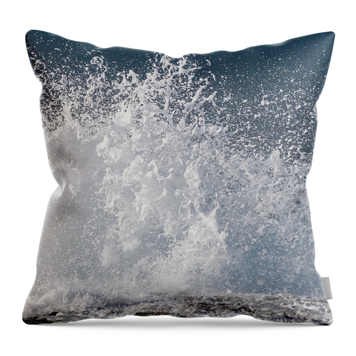 Spray Throw Pillow featuring the photograph Wave Splash by Hanis