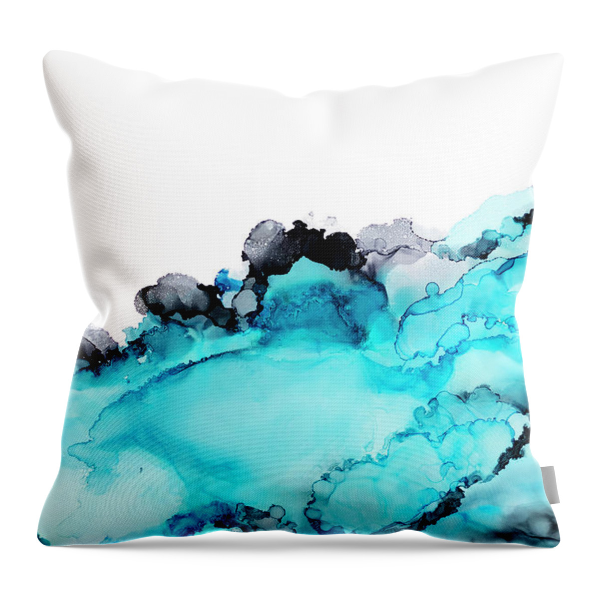 Organic Throw Pillow featuring the painting Wave by Tamara Nelson