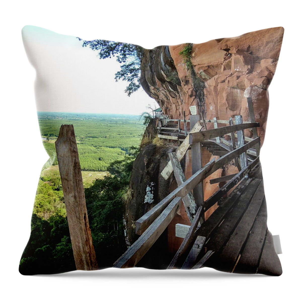 Issan Throw Pillow featuring the photograph We take our guests here if they are brave enough by Jeremy Holton