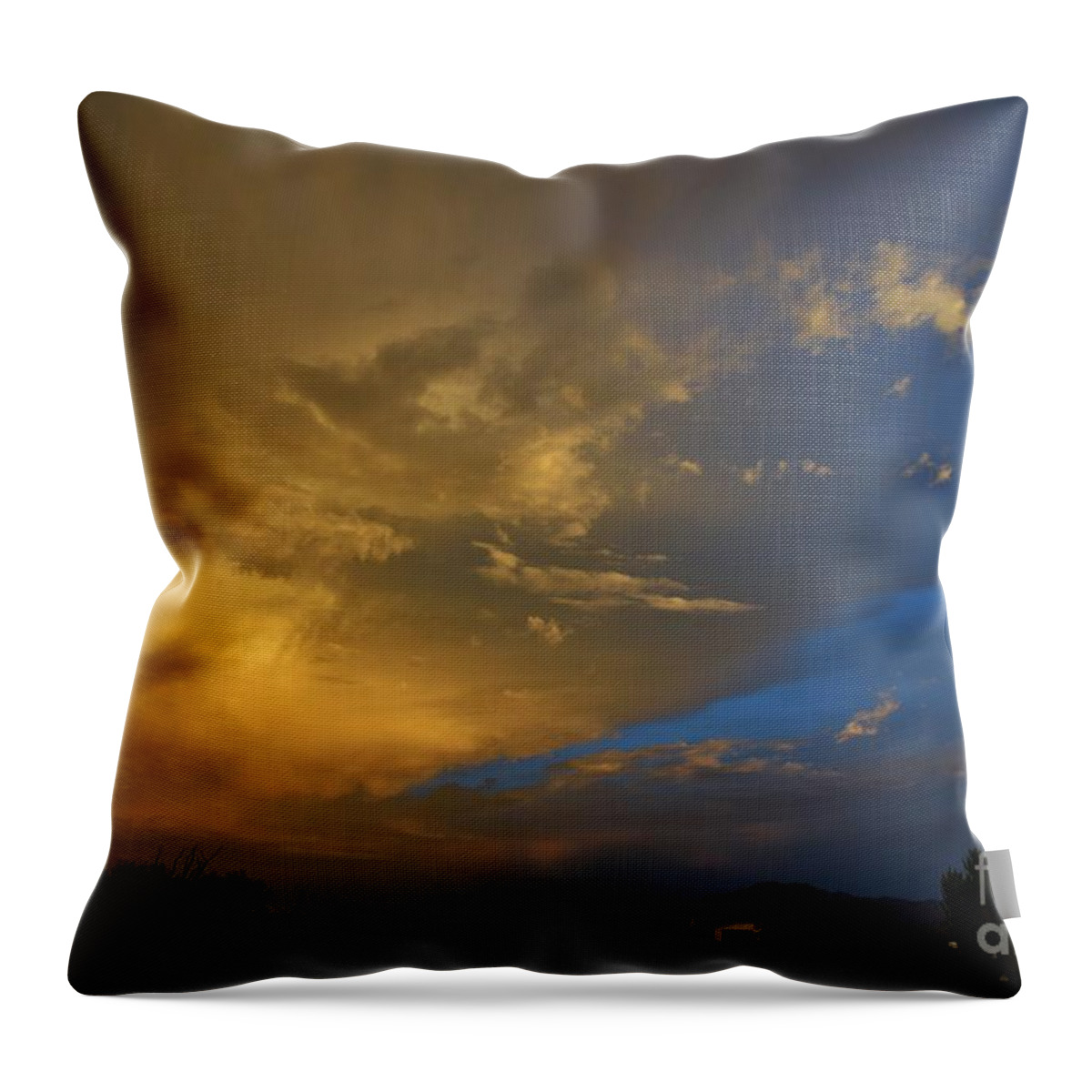 Sunset Throw Pillow featuring the photograph What's Happening In The Sky by Janet Marie