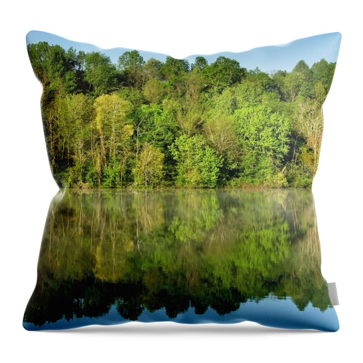 Landscape Throw Pillow featuring the photograph Whippoorwill Lake by John Benedict