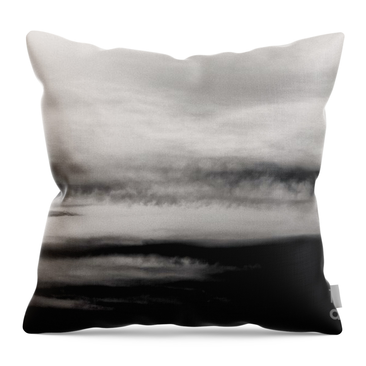 Black-and-white Throw Pillow featuring the photograph WHITE and BLACK TOUCHING #2 #abstract #decor #art by Anitas and Bellas Art