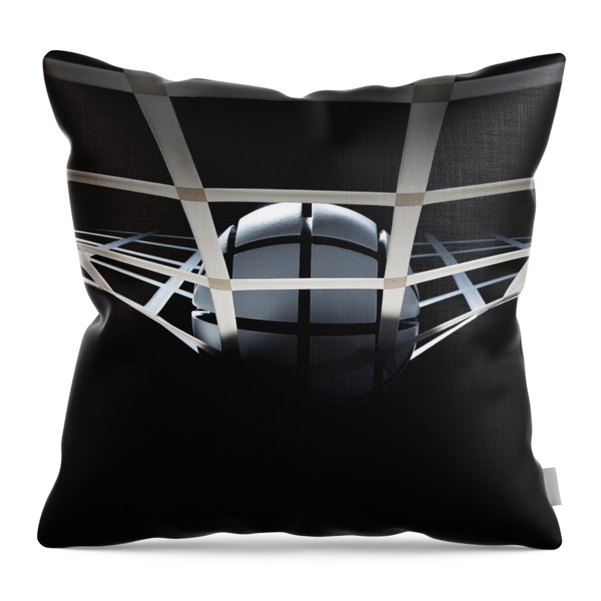Ball Throw Pillow featuring the photograph White Insulation Tape by Tonymaj