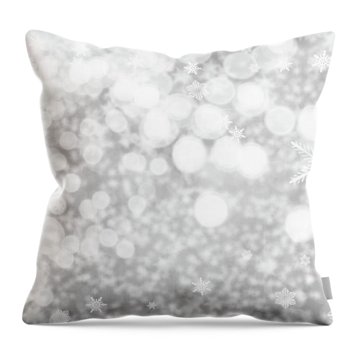 Snow Throw Pillow featuring the photograph White Parkles by Enter89