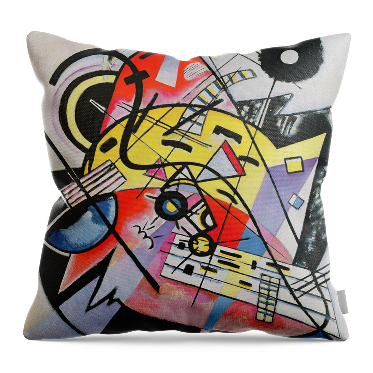 Wassily Kandinsky Throw Pillow featuring the painting White Point, 1923 by Wassily Kandinsky