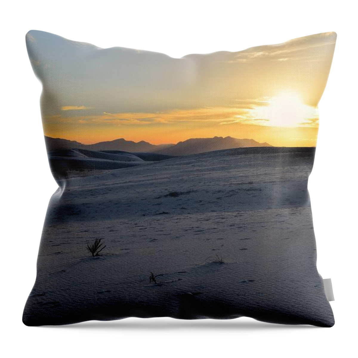 White Sands Throw Pillow featuring the photograph White Sands, New Mexico Sun by Chance Kafka