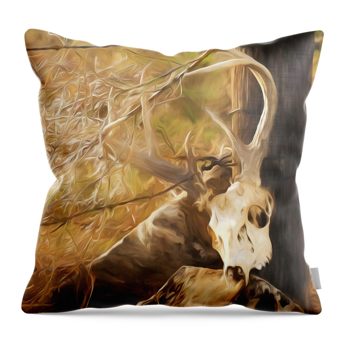 Kansas Throw Pillow featuring the photograph White-tail Deer 011 by Rob Graham