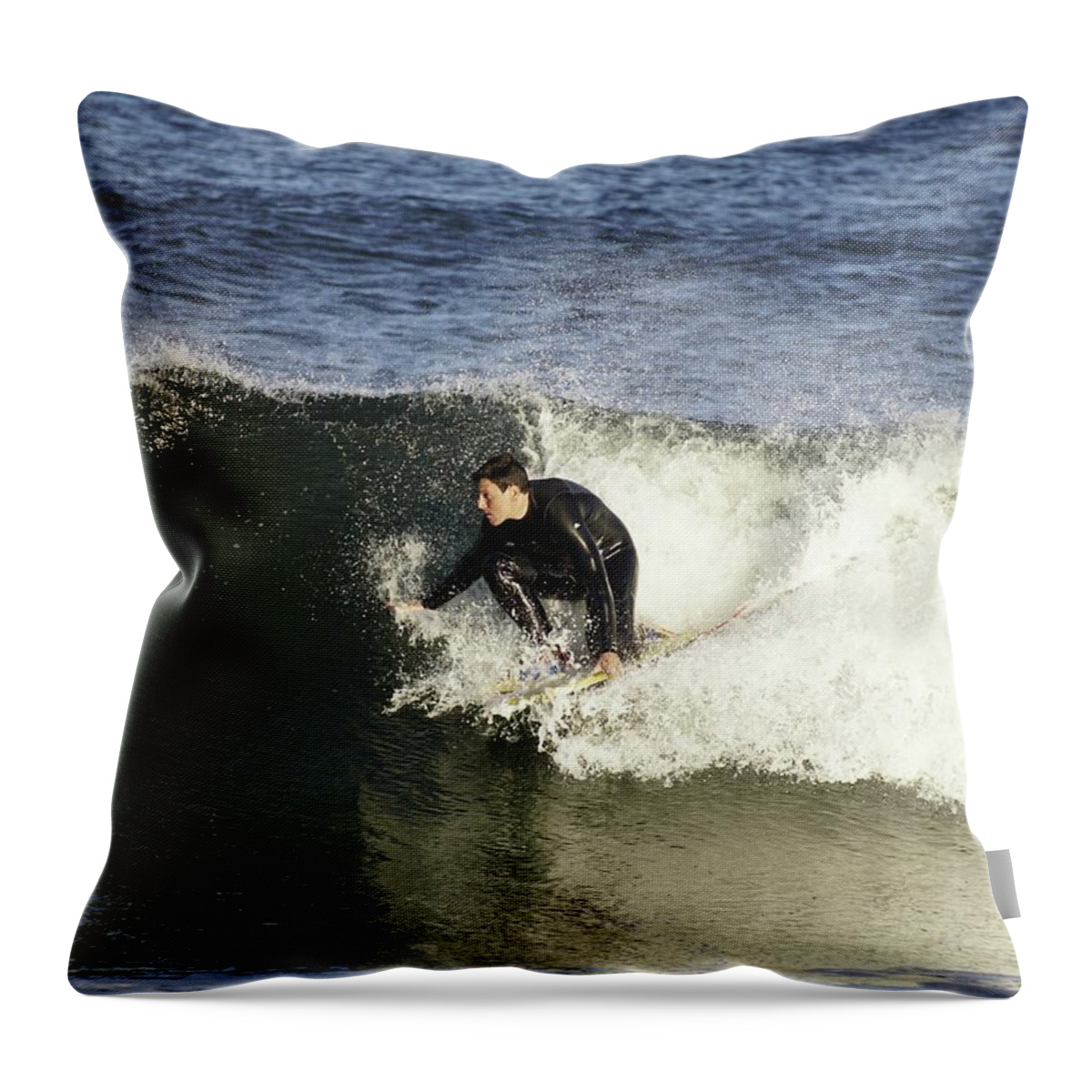 Wave Riders Throw Pillow featuring the photograph White Water by M Three Photos