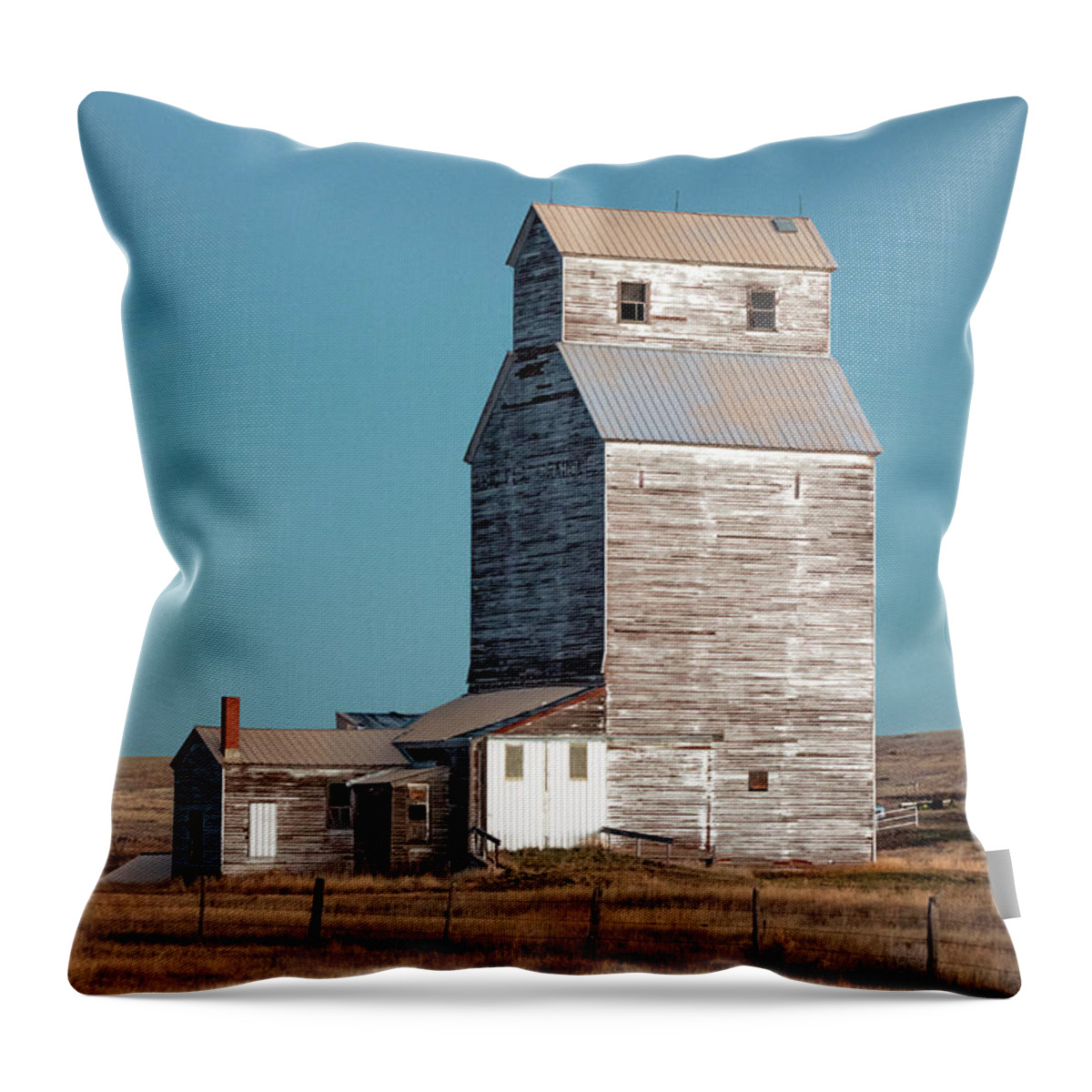 Grain Elevator Throw Pillow featuring the photograph Whitewater Elevator by Todd Klassy