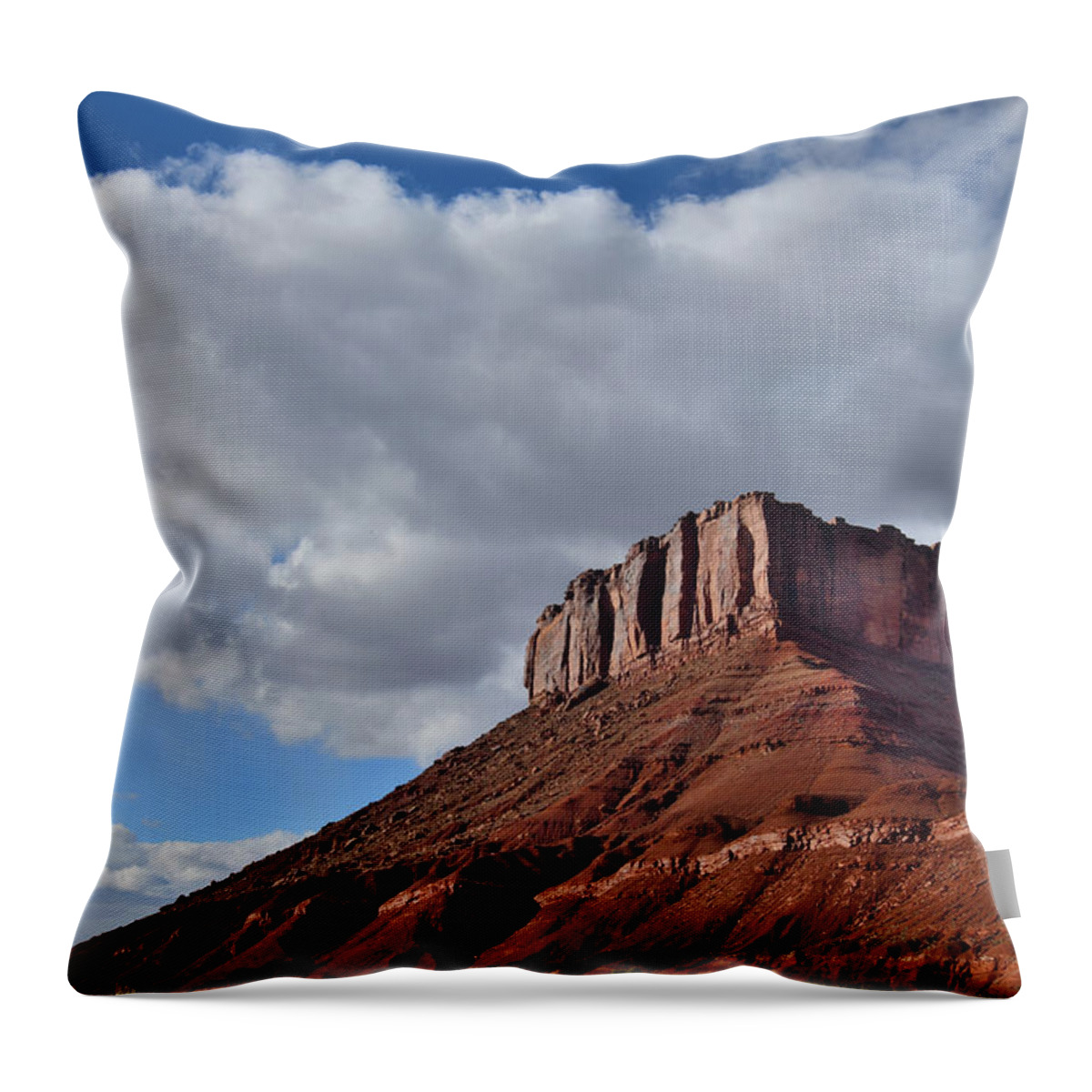 Castle Valley Throw Pillow featuring the photograph Wild Horse Butte in Castle Valley in Utah by Ray Mathis