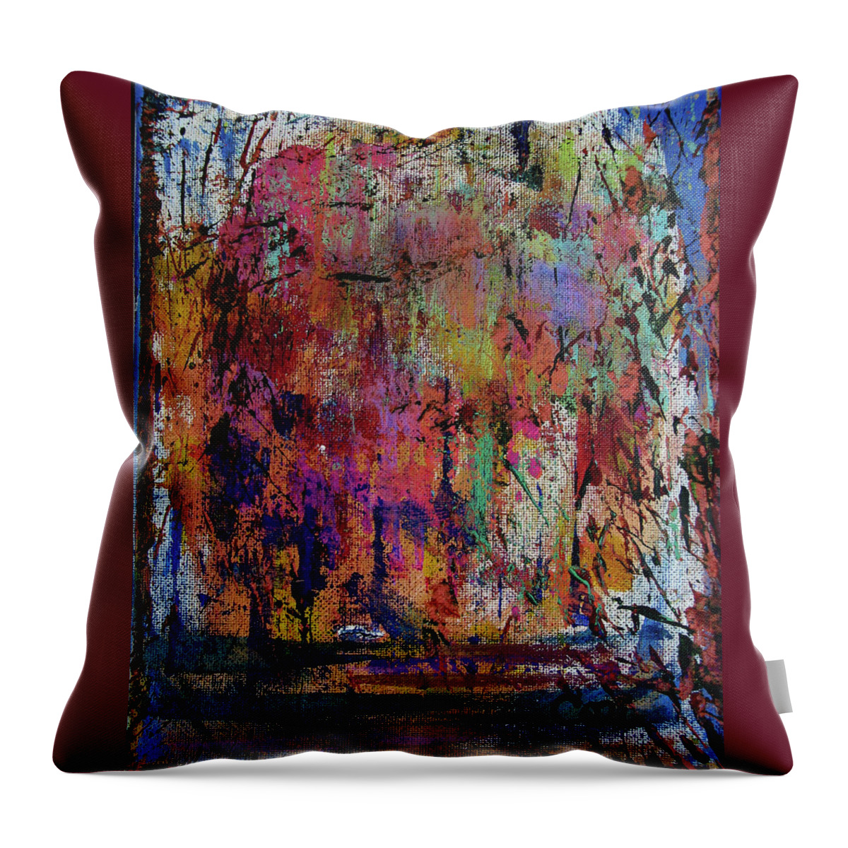 Tree Throw Pillow featuring the painting Willow by Corinne Carroll