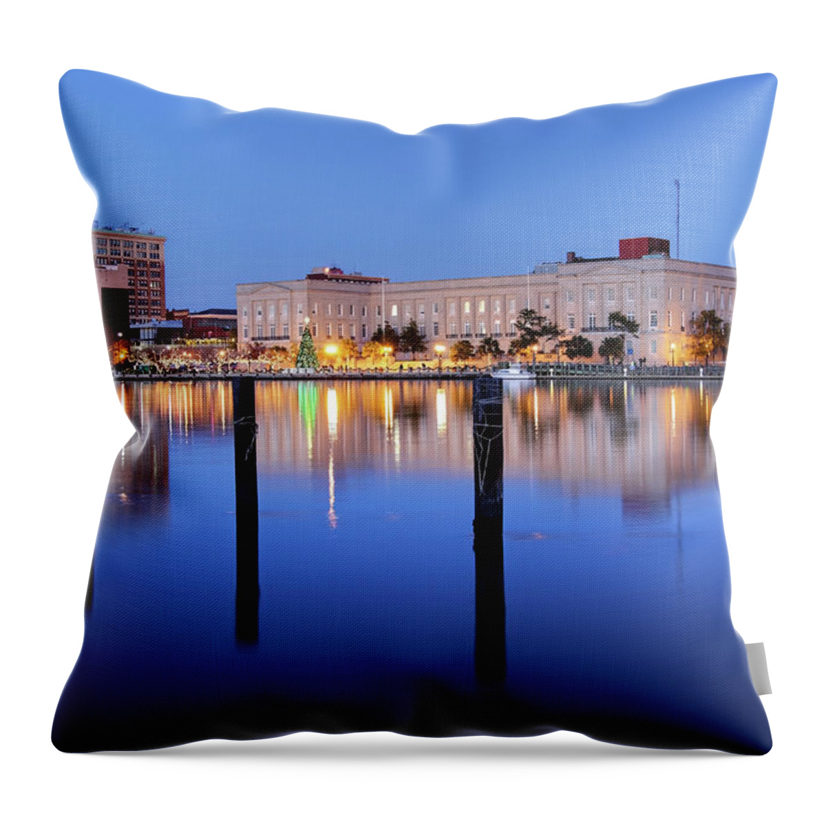 North Carolina Throw Pillow featuring the photograph Wilmington, North Carolina by Denistangneyjr