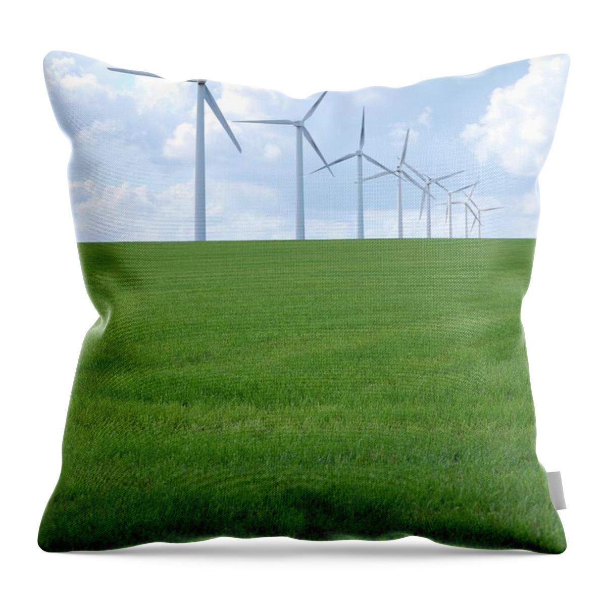 Environmental Conservation Throw Pillow featuring the photograph Wind Power by Photo By Svend Erik Hansen