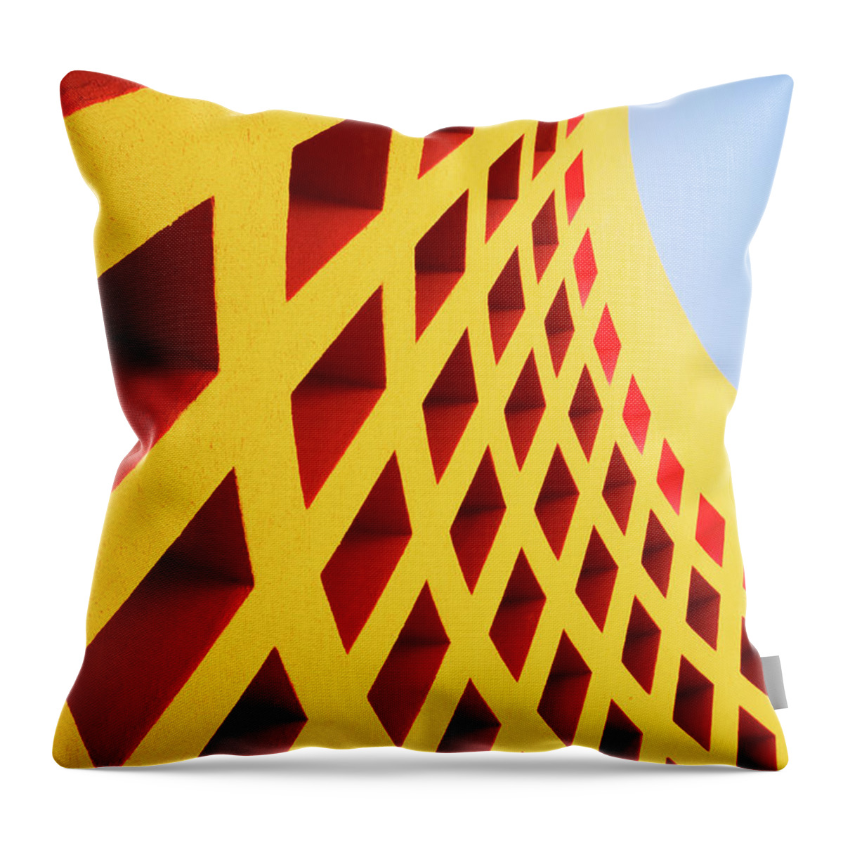Curve Throw Pillow featuring the photograph Windows In Wall Of Curved, Modern by Pixelchrome Inc