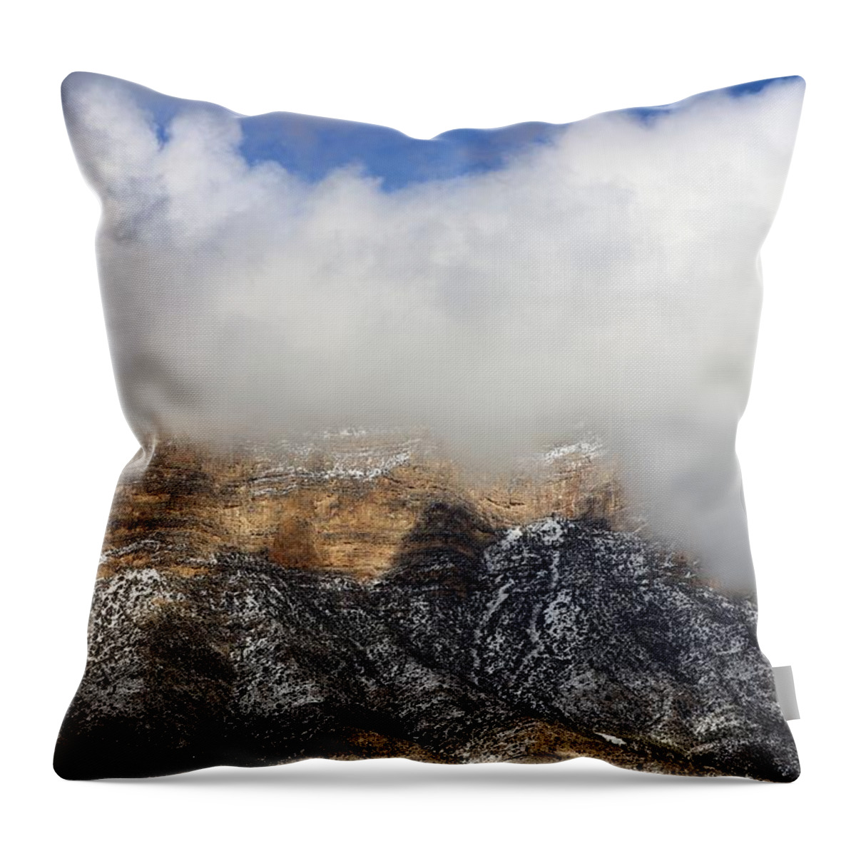 Red Rock Canyon National Conservation Area Throw Pillow featuring the photograph Winter In Red Rock by Maria Jansson