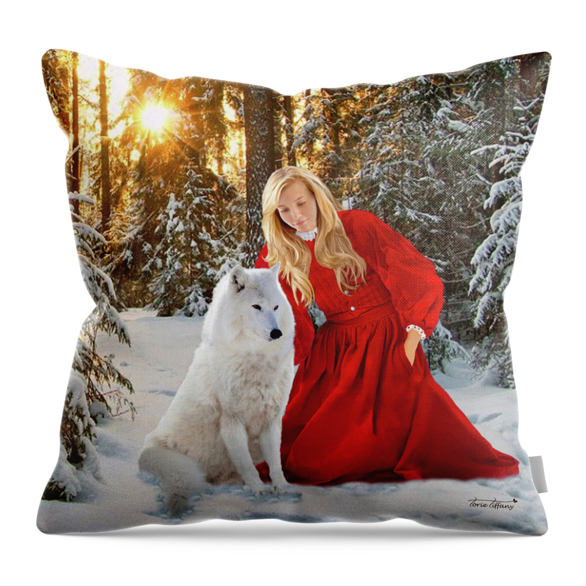 Fine Art Throw Pillow featuring the digital art Winter Solstice by Torie Tiffany