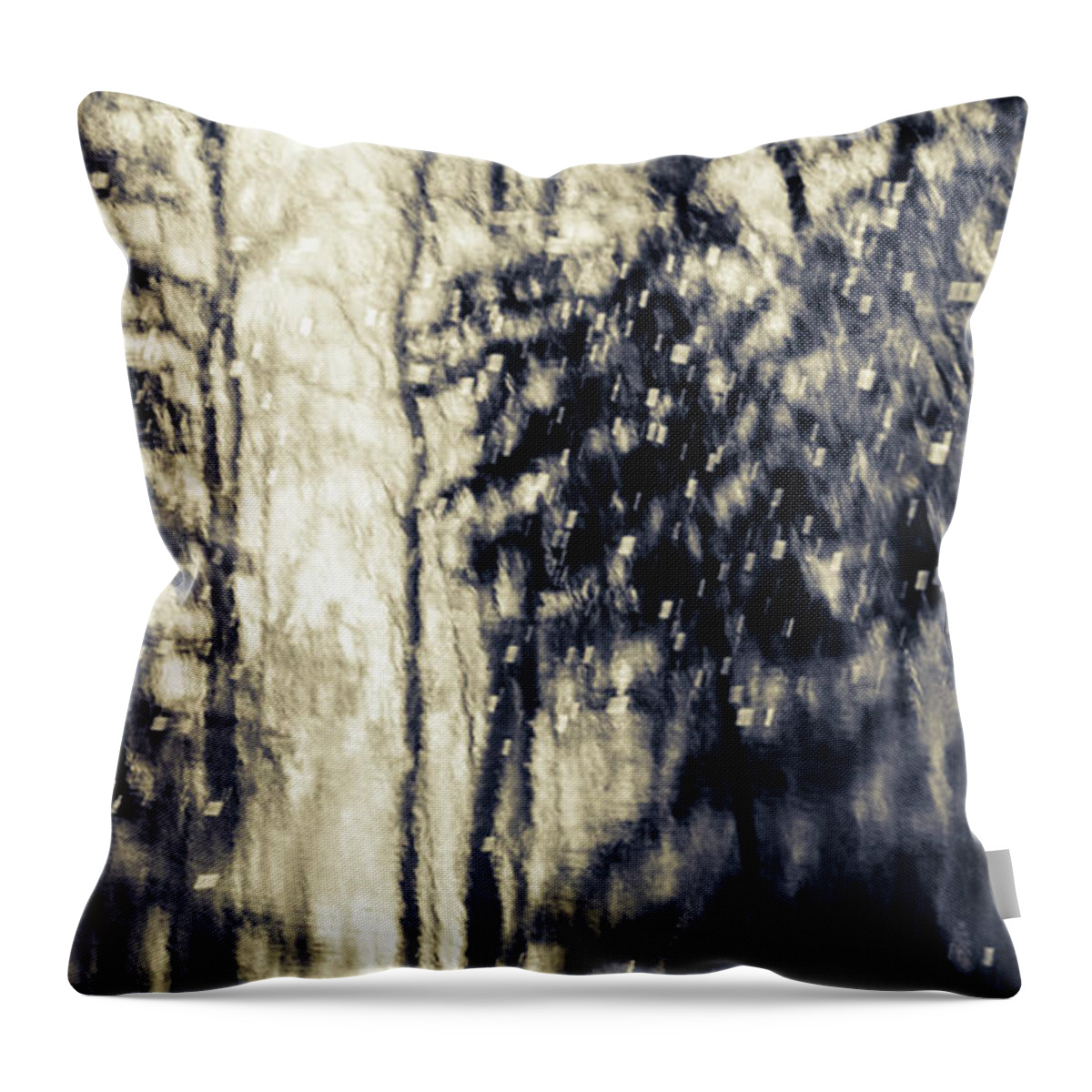 Abstract Throw Pillow featuring the photograph Winter's Forest by Lori Dobbs