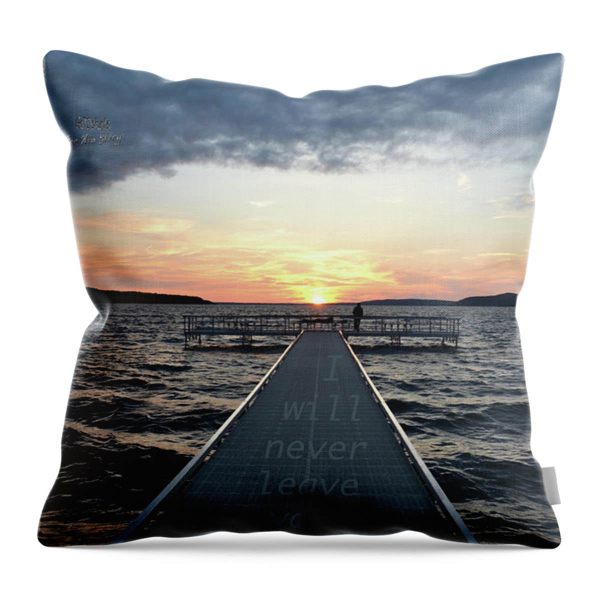  Throw Pillow featuring the mixed media With you always by Lori Tondini