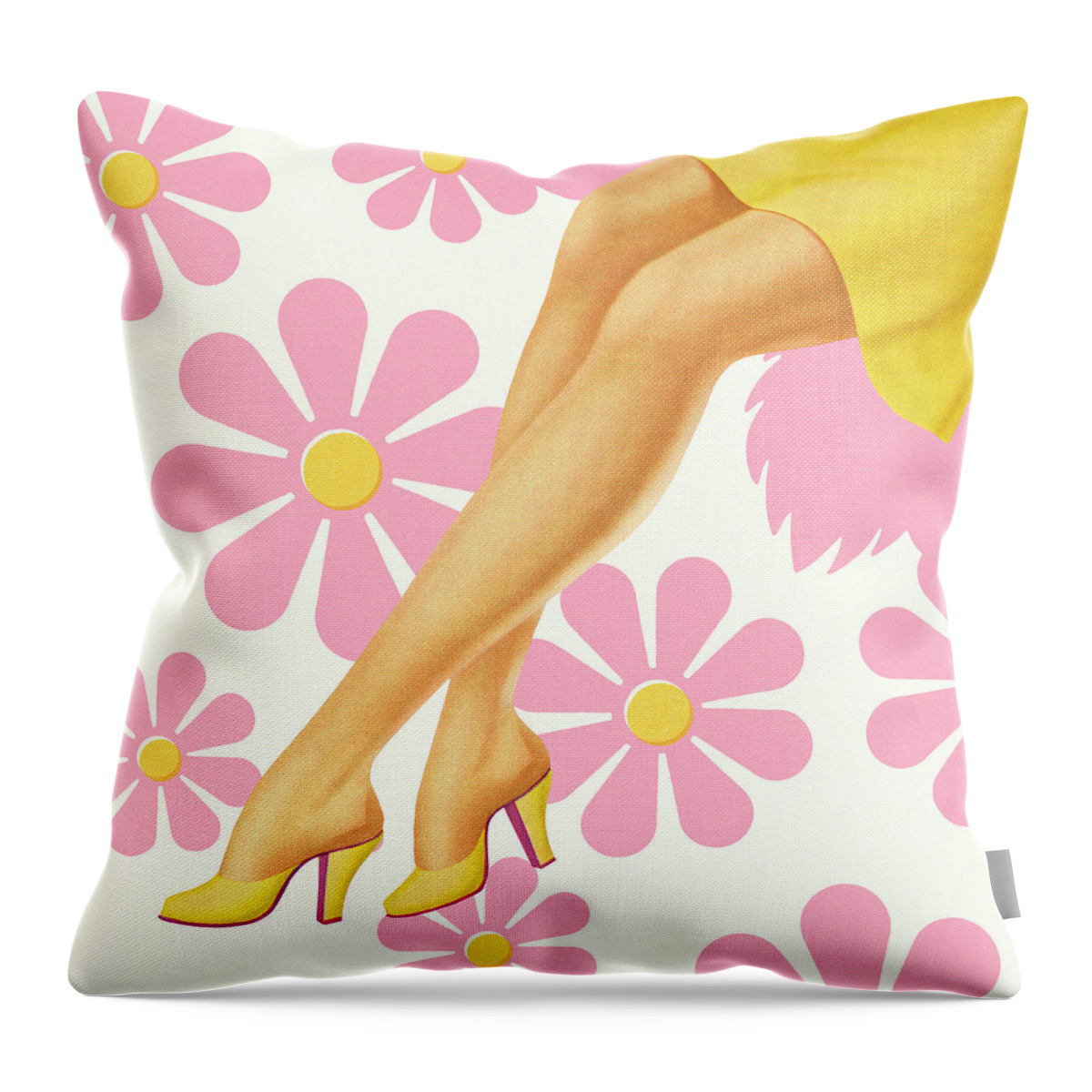 Adult Throw Pillow featuring the drawing Woman's Legs by CSA Images