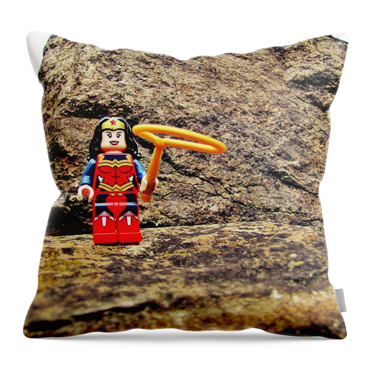 Wonder Woman Throw Pillow featuring the photograph Wonder Woman by Heather Estrada