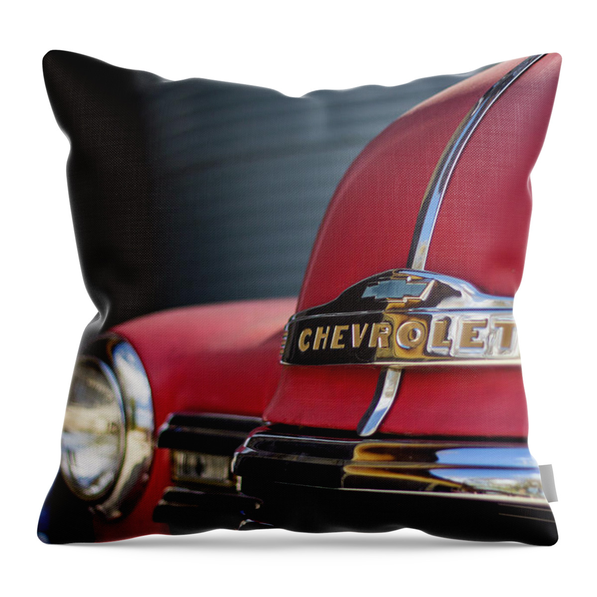 Red Throw Pillow featuring the photograph Work Truck by Fred DeSousa
