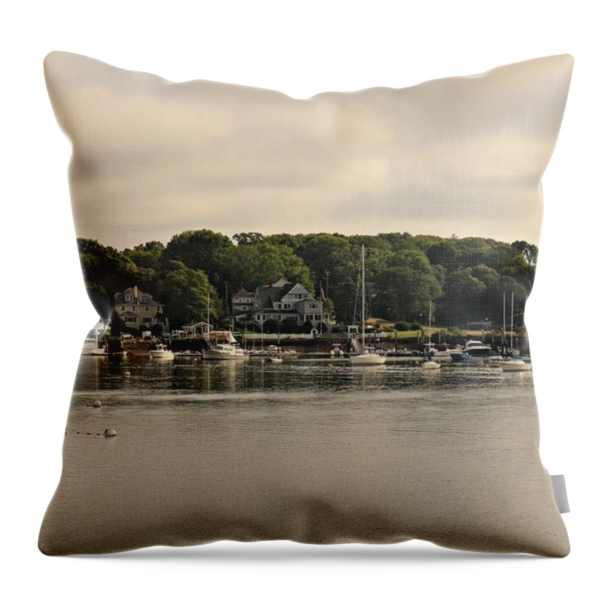 Marcia Lee Jones Throw Pillow featuring the photograph York River, Maine by Marcia Lee Jones