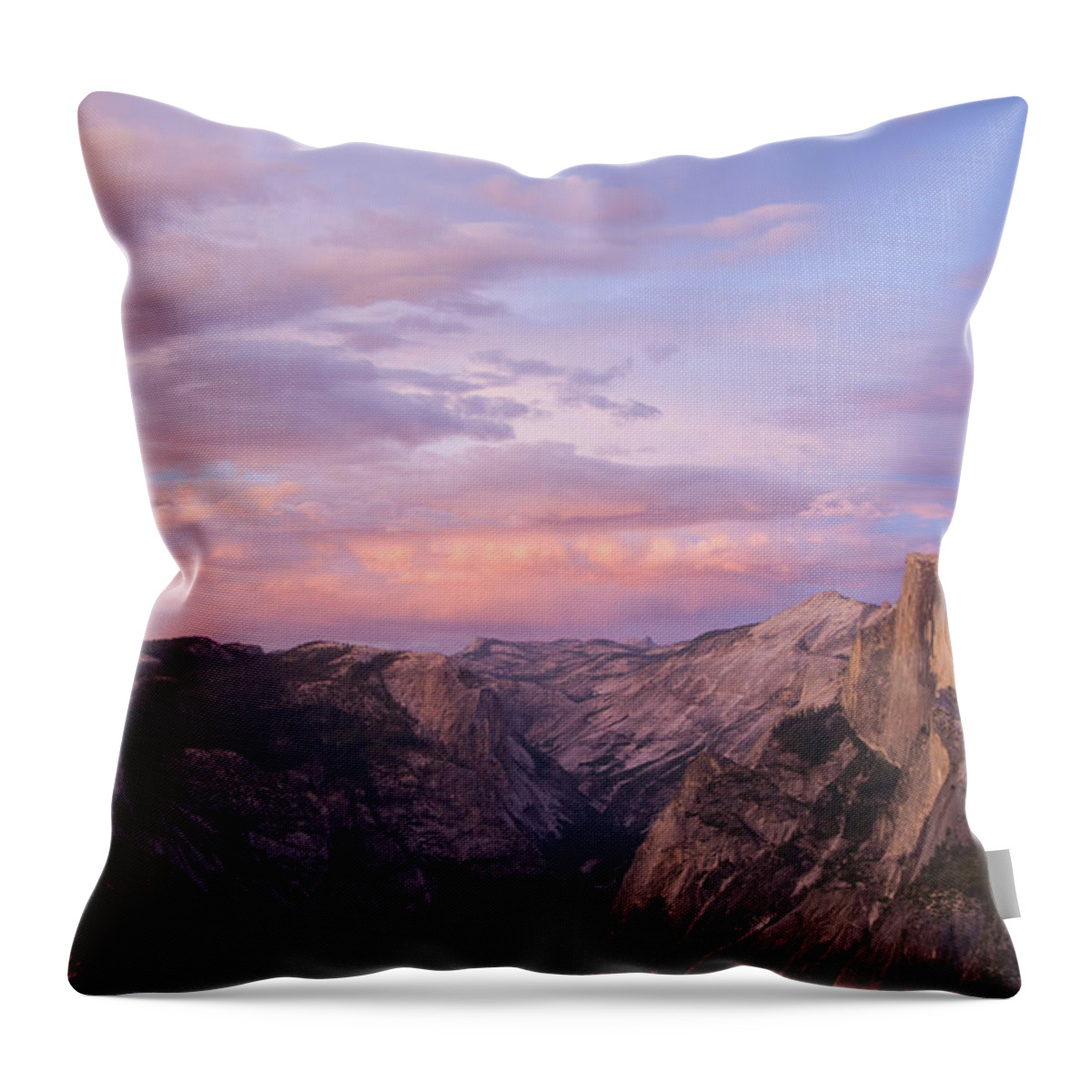 Scenics Throw Pillow featuring the photograph Yosemite National Park At Sunset by Jazle