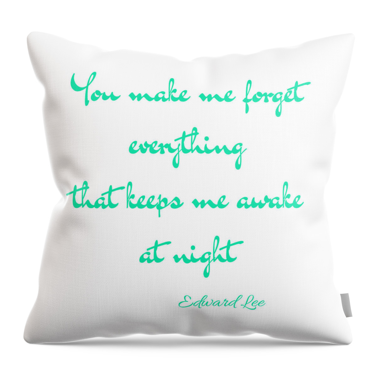 Poet Throw Pillow featuring the digital art You Make Me Forget by Edward Lee