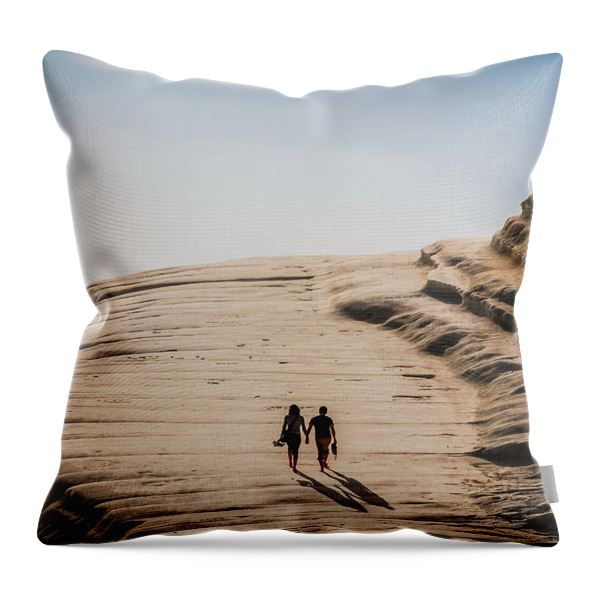 Shadow Throw Pillow featuring the photograph Young Lovers by Tito Slack