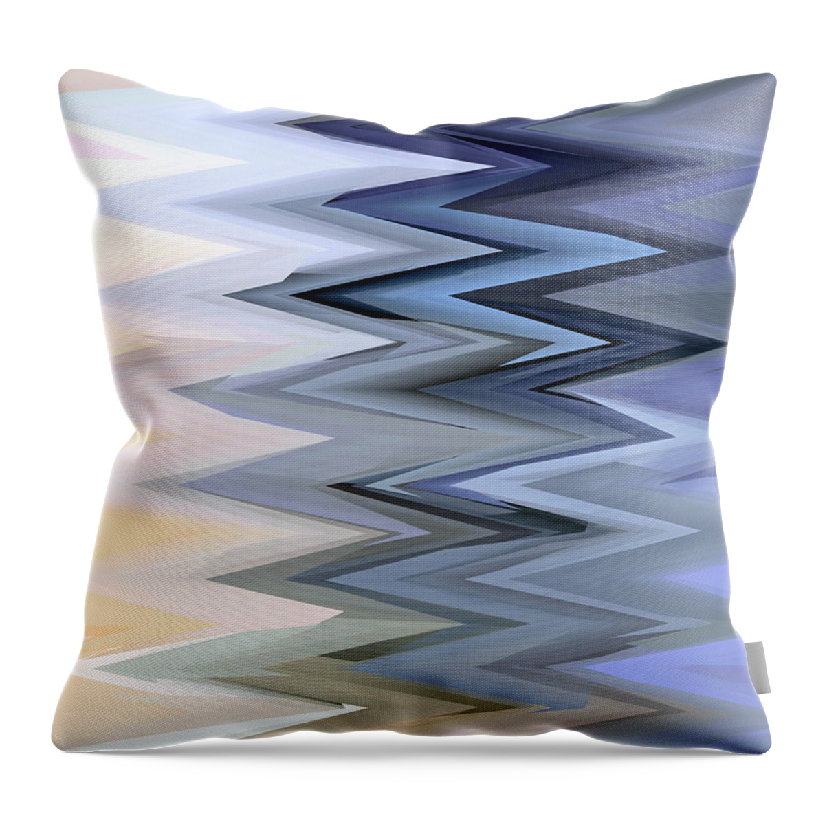 Background Throw Pillow featuring the digital art Zig Zag 1 by Chris Butler