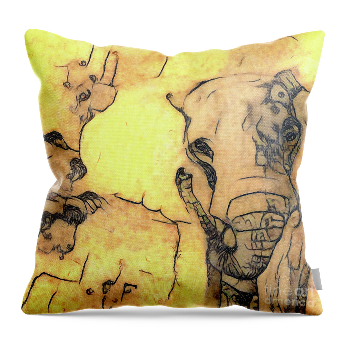 Denise Throw Pillow featuring the painting 06 Of 30 by Denise Deiloh