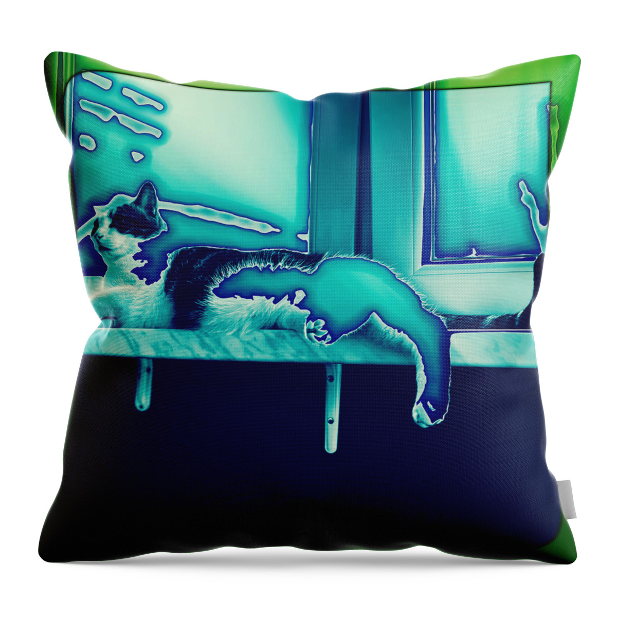 Spin Throw Pillow featuring the digital art 09.05.2023 - 02 #09052023 by Marko Sabotin