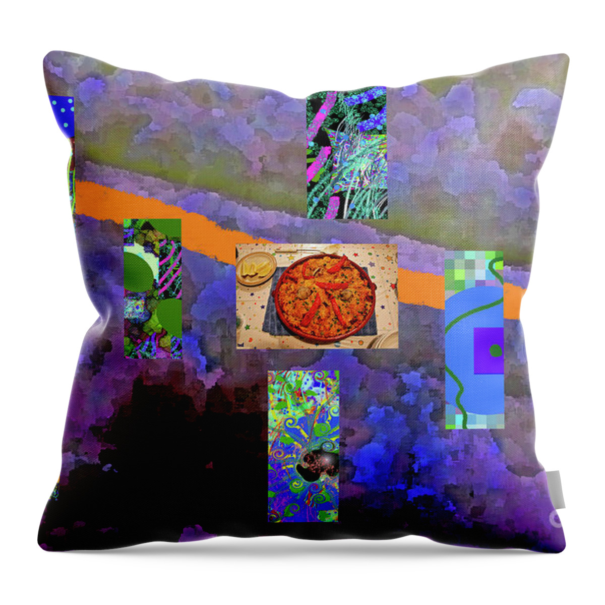  Throw Pillow featuring the digital art 1-2022c by Walter Paul Bebirian
