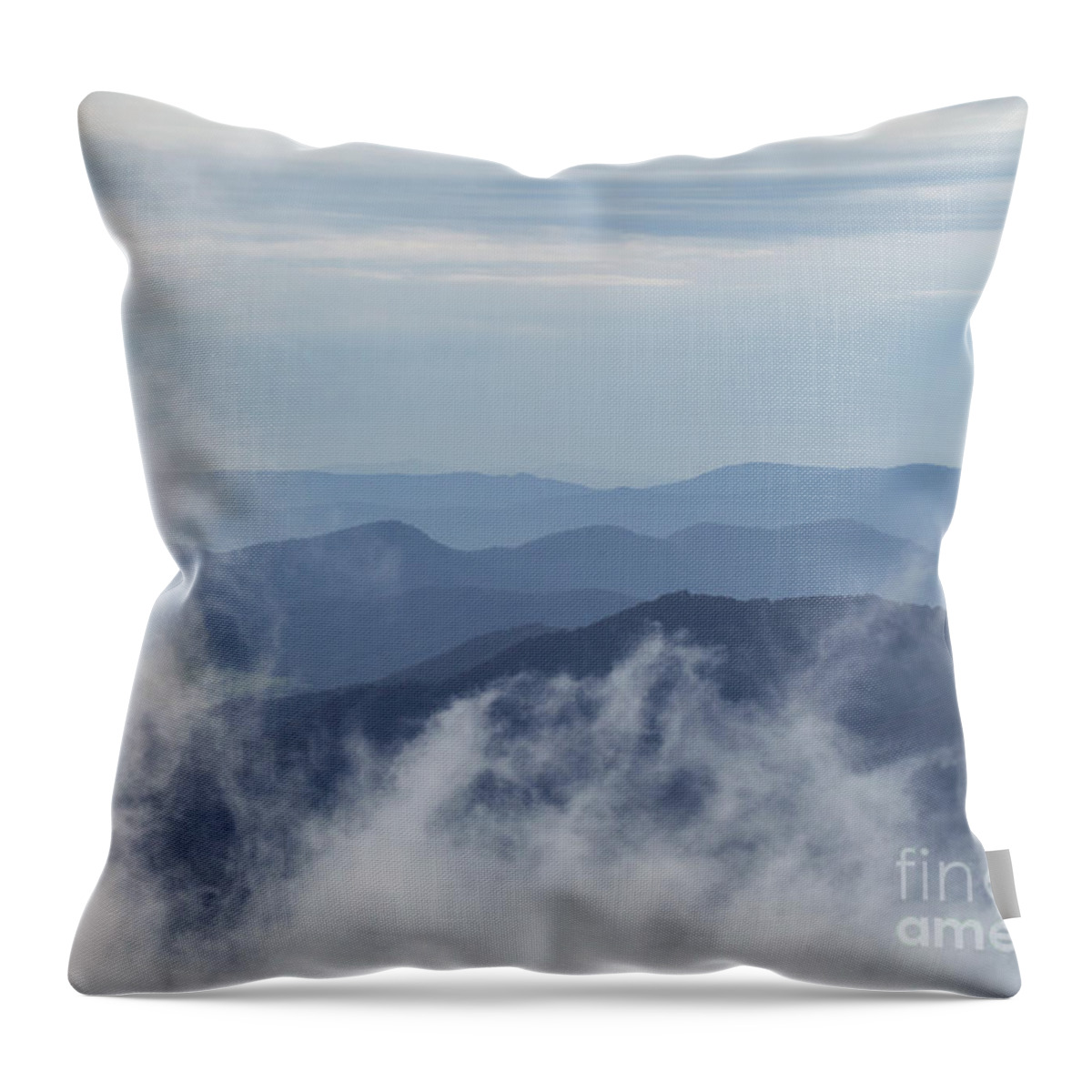 Mountain Throw Pillow featuring the photograph Above the Clouds #1 by Linda Lees