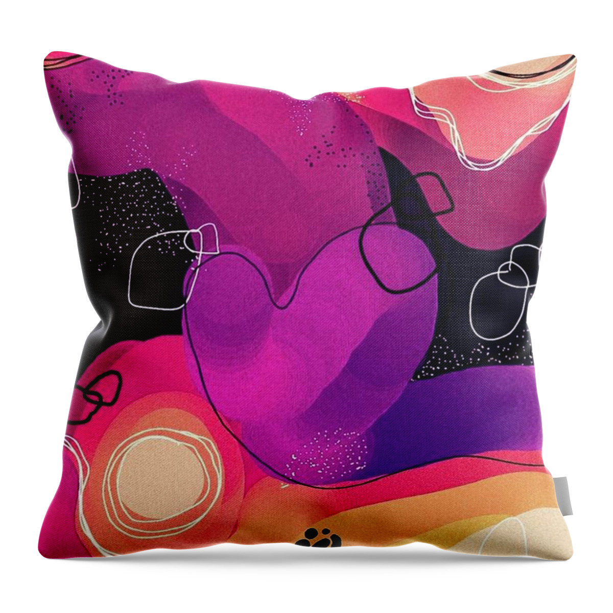 Abstrakt Throw Pillow featuring the digital art Abstract Painting #2 by Nomi Morina